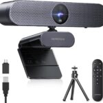DEPSTECH 4K Webcam for PC, UHD Webcam with Remote and Zoom, Sony Sensor, Dual Noise-Cancelling Mics, Autofocus, Privacy Cover, Computer Camera for Desktop/Laptop, Works with Zoom/Teams/OBS/Google