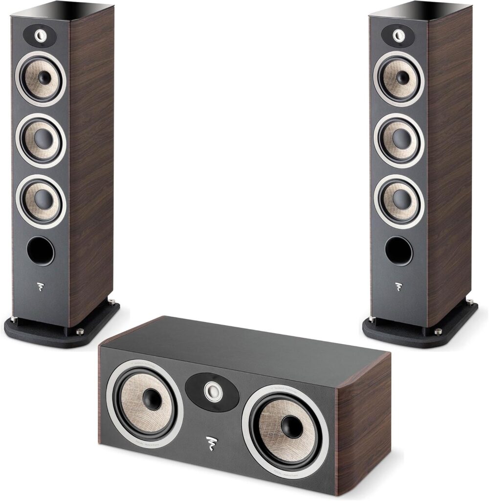 Focal JMLARIA926PRVN Aria Noyer 6.5″ 3-Way Floor Standing Speaker (Pair) JMLARIACC900PRVN Aria CC 900 Noyer Vinyl 2 Way 6.5″ Center Channel Speaker