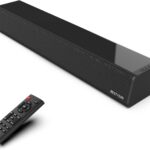BESTISAN Sound Bars for TV, PC, Gaming, Monitor, 50 Watts Sound Bar with Bluetooth 5.0/HDMI ARC/Optical/Sub Out/AUX/USB Connections, 3 Audio Modes, Bass Adjustable, 16 Inch, Wall Mountable (Black)