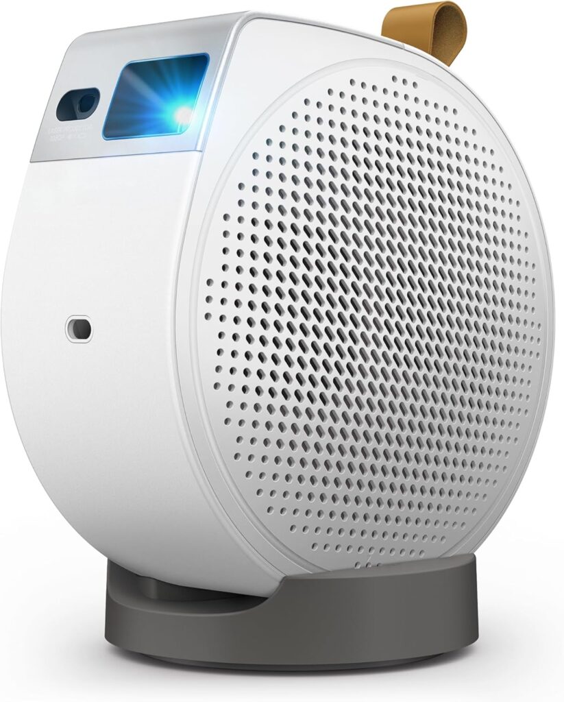 BenQ GV50 | Laser Portable Projector, 500 Lms, Native 1080p, 4K Supported, Ceiling Projection, Tripod Base, Rotating Angle, Google TV, Certified Netflix, WiFi & Bluetooth, Deep Woofer Built in speaker