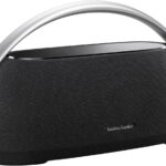Harman Kardon Go + Play 3 – Portable Bluetooth speaker with superior sound and 8 hours playtime, USB Charging, Auto self tuning, Dual far-field microphones, Made in part with recycled materials(Black)