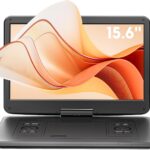 AKIYO 17.5″ Portable DVD Player with 15.6″ Large HD Screen for Car and Kids, 6 Hours Rechargeable Battery, Dual Stereo Speakers, Support USB/SD/AV/Audio/Sync TV and Multiple Disc Formats