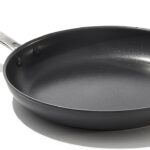 OXO Enhanced 12″ Frying Pan Skillet, PFAS-Free Ceramic Nonstick, Durable Hard Anodized Cookware, Scratch Resistant, Stainless Steel Handle, Good Grips, Dishwasher & Oven safe, Black