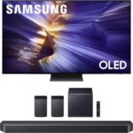 SAMSUNG QN77S90FAFXZA 77 Inch 4K OLED Smart TV with a HW-Q990F Q Series Soundbar 11.1.4 Ch Subwoofer with Rear Speakers (2025)