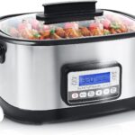 6.5 Quart Multi Cooker 11-in-1, Programmable Slow Cooker With Bake, Sauté, Roast, and Sous Vide functions, 1500W Timer & Temperature Control, Dishwasher Safe Lid & Nonstick Inner Pot