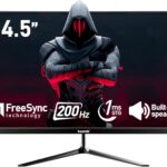 Gawfolk 24.5 Inch PC 200Hz Gaming Monitor, FHD 1080p screen, Built-in speakers,1ms without Bezel, freesync, 99% sRGB, 178 ° Angle View, HDMI、DisplayPort, Compatible with wall mounting 75*75MM – Black