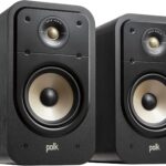 Polk Signature Elite ES20 Bookshelf Speaker – Hi-Res Audio Certified, Dolby Atmos & DTS:X Compatible, 1″ Tweeter & 6.5″ Woofer, Power Port Technology for Effortless Bass (Pair, Stunning Black)