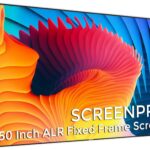 SCREENPRO 120inch Ambient Light Rejecting ALR Projector Screen for Home Theater, 16:9 4K/8K Ultra Edge Free Fixed Frame Ceiling Light Rejecting Screen for Ultra-Short Throw Projector & Laser Projector