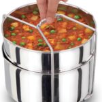 Hawkins Two-Dish Stainless Steel Set, Cooker Separator, Pressure Cooker Pots, Silver (SDS3)