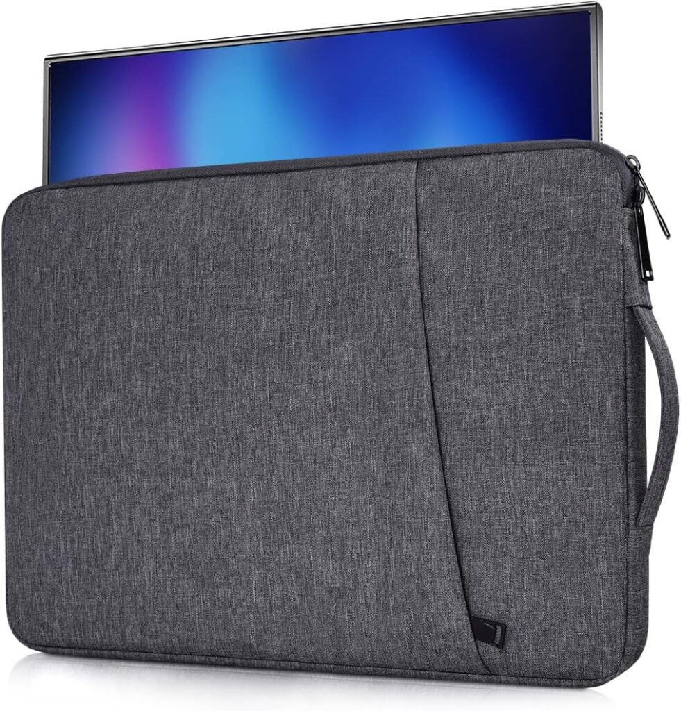 Portable Monitor Case Compatible with 18-18.5 Inch Most Large Portable Monitor Protective Sleeve Storage Bag, Space Grey(17.5×11.8 Inch)
