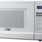 COMMERCIAL CHEF 1.4 Cubic Foot Microwave with 10 Power Levels, Small Microwave with Push Button, 1100 Watt Microwave with Digital Control Panels, Countertop Microwave with Timer, White
