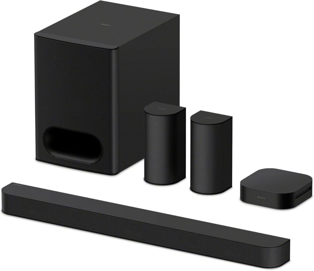 Sony BRAVIA Theater System 6, 5.1ch Home Theater System Sound bar with subwoofer and Rear Speakers, Surround Sound by Dolby Atmos/DTS:X Compatible HT-S60