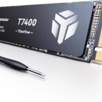Yottamaster T7400 2TB SSD, M.2 PCIe Gen4x4 NVME SSD, Up to 7450/6500MB/s Read/Write, 2TB M.2 NVMe Internal Solid State Drive with 3D TLC NAND, Gaming SSD Compatible with PS5, PCs, Laptops