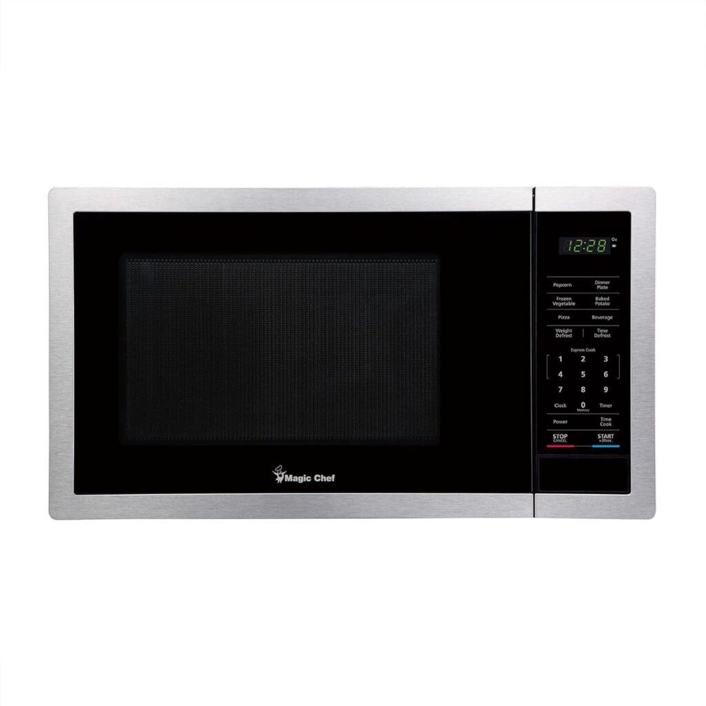Magic Chef MC99MST 0.9-Cu. Ft. 900-Watt Countertop Digital Touch Microwave (Silver)