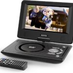 11.5″ Portable DVD Player for Kids and Car, 9.5″ Swivel HD Screen with 4-6 Hours Built-in Battery, Support Sync Screen to TV, Support SD Card/USB/Multiple Disc Formats (Black)
