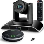 TONGVEO All-in-One Conference Room Video Camera System Bundle HD 1080P 60fps 3X Optical Zoom USB3.0 HDMI PTZ Camera and Bluetooth Conference Speakerphone with Microphones