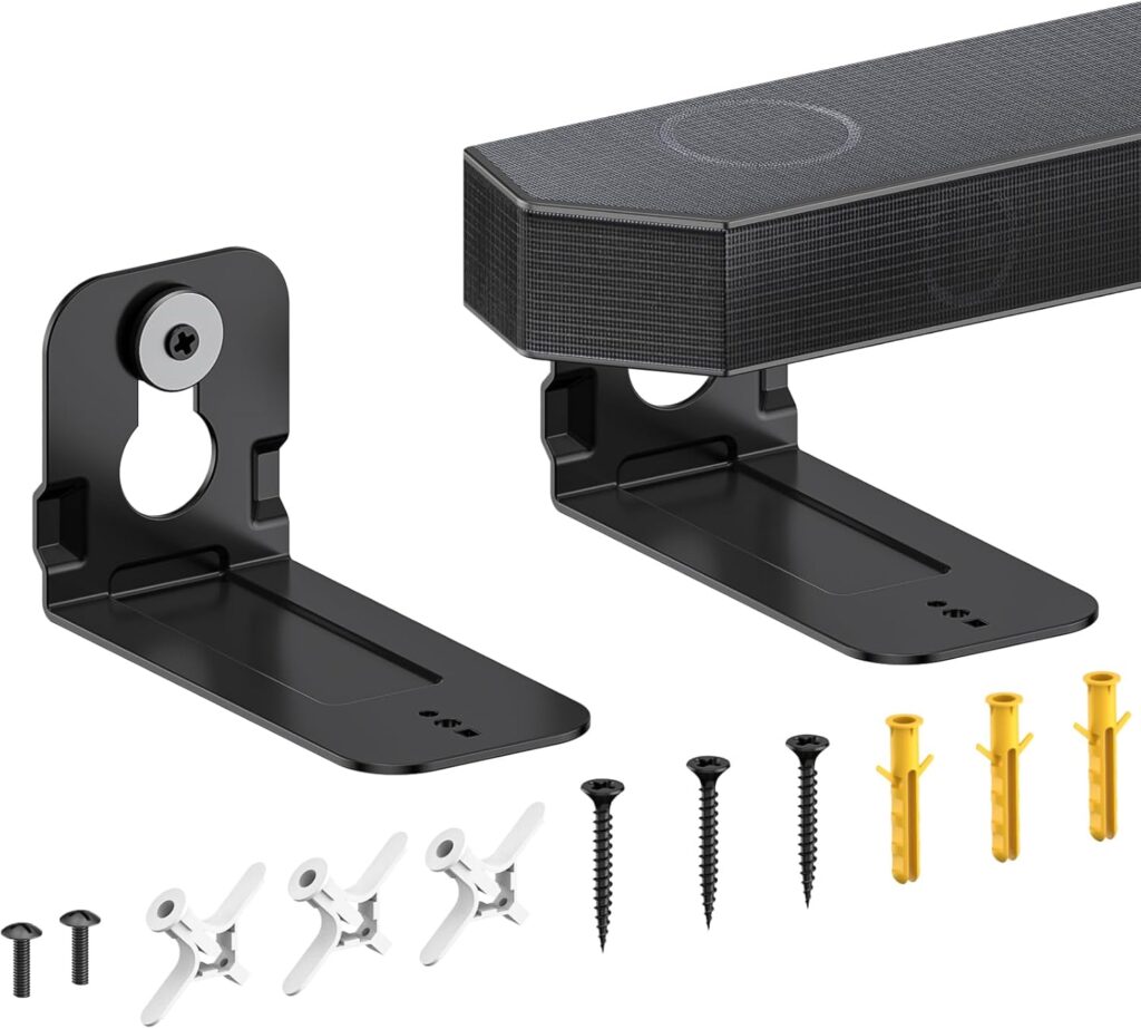 Soundbar Wall Mount for Samsung Soundbar Mounts HW-Q Series – Sound Bar Mount for HW-Q990C HW-Q990D HW-Q900C HW-Q800C HW-Q700C HW-Q600C and for More Samsung Sound bar Mounting Bracket Under TV