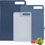 4 Piece Plastic Cutting Board Set for Kitchen Dishwasher Safe,Food Safety, Non-Slip Design, Ideal for Meat and Vegetable Prep