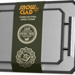 SNOWCLAD Stainless Steel Cutting Board,Double Sided Steel Cutting Board Set for kitchen,Stainless Steel/Wheat straw pp Large for meat,Dishwasher Safe [16 * 11+12 * 8.3 Inch]