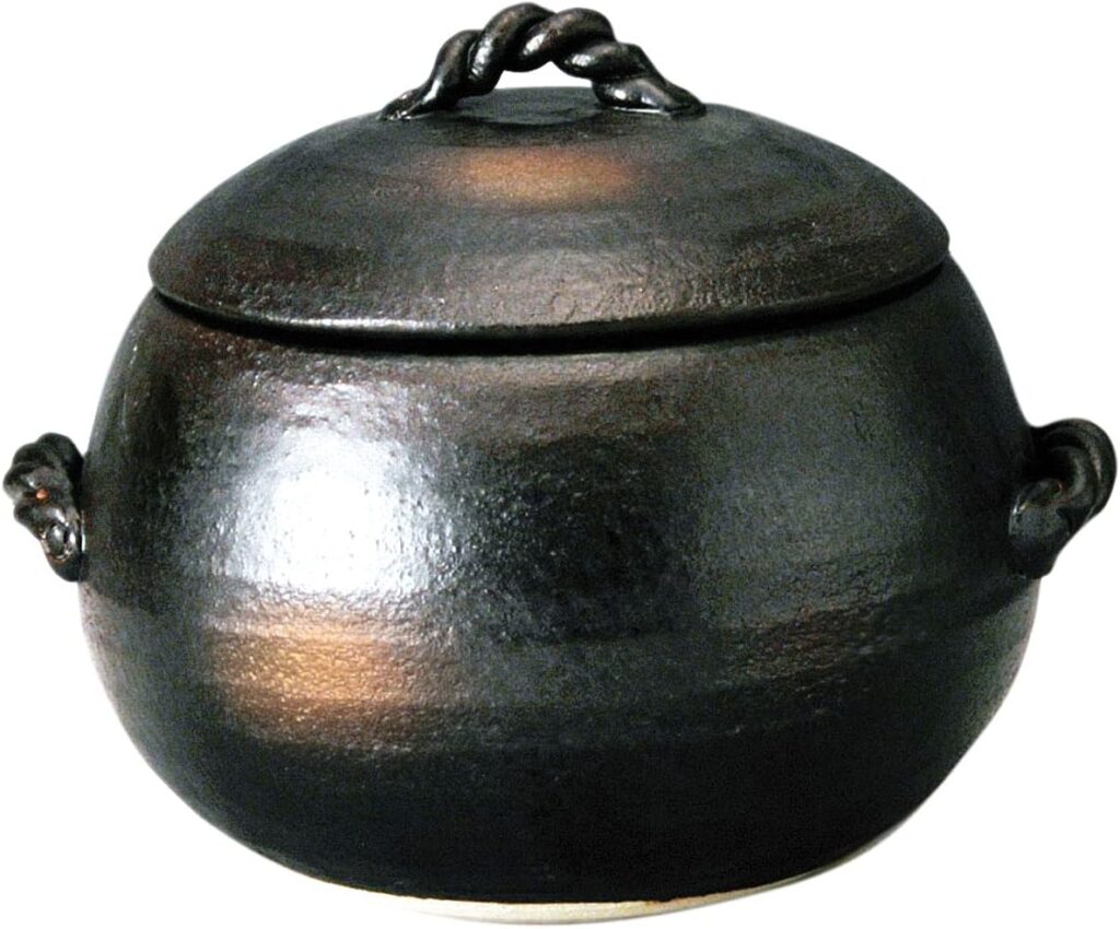 Misuzu 3 Go Black Cast Iron Rice Pot – 720ml Capacity – Maximum Weight 1.9kg – Antique Finish – No Lid – Includes Recipe Cards