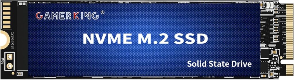 GAMERKING 2TB M.2 NVME SSD 2280 PCIe 3.0 Gen3x4, Internal Solid State Drive up to 3000MB/s 3D NAND Flash M Key Low Power Consumption Disk, Upgrade Storage for Desktop, Laptop，ps5
