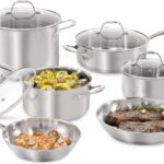 Guy Fieri’s Flavortown 10-Piece Stainless Steel Cookware Set – Includes Frying Pans, Saucepans, Saute Pan and Stock Pot – Pots and Pans, Oven-Safe up to 500F