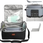 Carrying Bag Fits Ninja Slow Cooker with Bottom Pad, Bag with Shoulder Strap Compatible with Ninja Foodi Possible Cooker Pro MC1001, MC1010, MC1000, Black