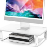 BESIGN MS01 Monitor Stand Riser, Height Adjustable Laptop Stand, Computer Monitor Stand for Monitor, Computer,Laptop,Printer (White)