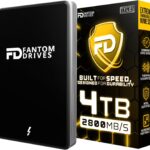 Fantom Drives – 4TB External 3D NAND TLC Portable Solid State Drive – Thunderbolt 3 & 4 USB 3.2 Type-C – 2800MB/s – Intel Certified -TB3X-2300N4TB