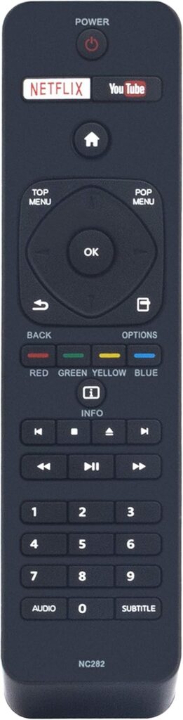 NC282 NC282UH Replaced Remote fit for Philips 4K Ultra HD Blu-ray Player BDP7302 BDP7502 BDP7302/F7 BDP7502/F7