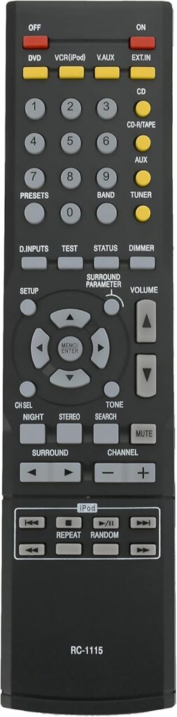 New RC-1115 Replace Remote fit for DENON AVR-390 AV Surround Receiver, Compatible with AVR-2807 AVR-2808 AVR-2809 AVR-1610 AVR-1705 AVR-1804 AVR-2105 Home Theater AV Receiver
