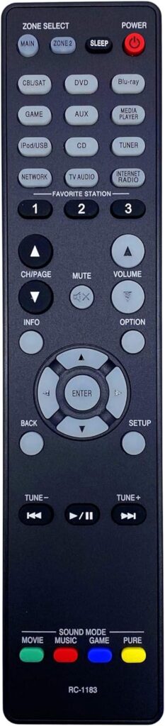 RC-1183 AV Receiver Remote Control for Denon AVR-E400, AVR-X2000