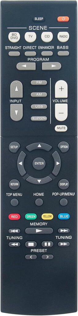 RAV561 Replacement Remote Control Compatible with Yamaha AV Receiver ZZ43210 HTR-3072 HTR3072 RX-V385 RXV385 YHT-4950UBL YHT4950UBL