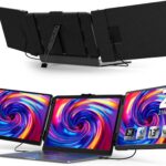 2K Laptop Screen Extender – 13″ IPS 1440P Triple Screen Laptop Monitor Extender Plug & Play Multi Screen Attachment for 13″-17″ Laptops Compatible with Wins Mac Dex Chrome Travel Gaming Work