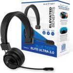Blue Tiger Elite Ultra 2.0 Wireless Bluetooth Headset – One-Ear Piece Trucker Professional Headset – Bluetooth 5.2 with Microphone – 60 Hours Talk Time, 1200 Hours Standby