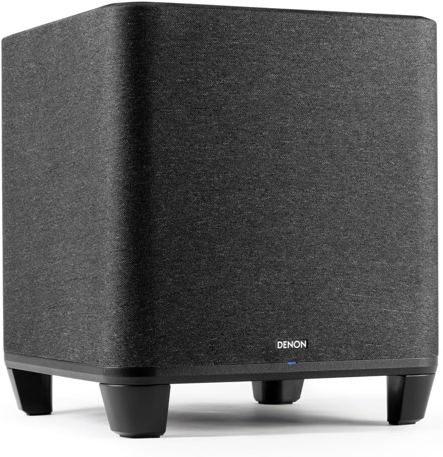 Denon Home Subwoofer – Deep, Powerful Bass, 8″ Bass-Reflex Woofer, Wireless Streaming, Pair Home 150/250/350 Speakers & Sound Bar, Multi-Room Support, Black
