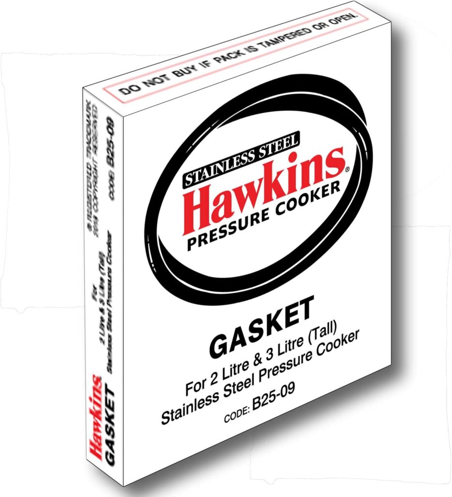 Hawkins Gasket Rubber for Stainless Steel Pressure Cooker – 2-3L Tall size (Black), SS Contura 3L
