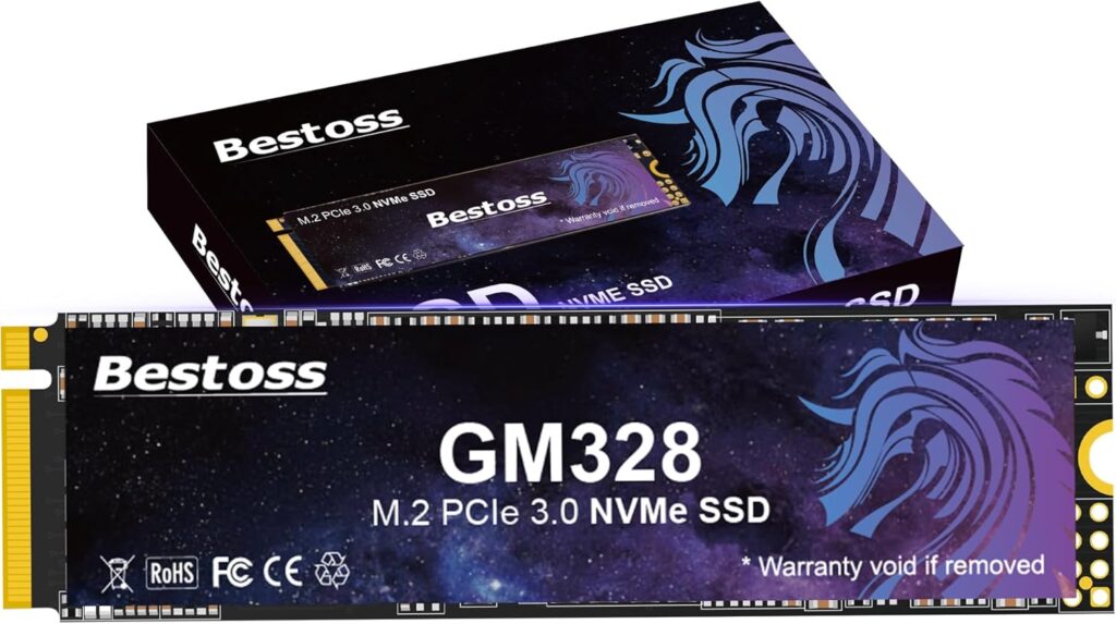 2TB NVMe M.2 2280 SSD, PCIe Gen3 3D NAND Internal Solid State Drive, Dynamic SLC Cache, Up to 3500MB/s, For Students, Office Work, Gaming, Home Entertainment, Compatible with Desktop or Laptop GM328
