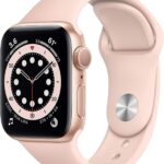 Apple Watch Series 6 (GPS, 40mm) – Gold Aluminum Case with Pink Sand Sport Band (Renewed)