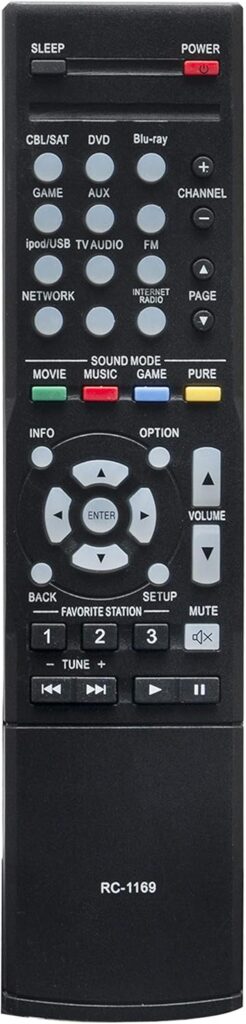 RC-1169 Replaced Remote fit for Denon Home Theater System AVR-1613 AVR-1723 DHT-E251BA AVR-1713 AVR1613 AVR1723 DHTE251BA AVR1713