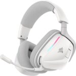 Corsair Void v2 Wireless Gaming Headset with Bluetooth for PC, PS5, PS4, Switch, Mobile – Dolby Atmos, 70 Hr Battery, Dual Wireless, Lightweight, Fast Charging – White