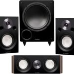 Fluance Reference Compact Surround Sound Home Theater 5.1 Channel Speaker System Including 2-Way Bookshelf, Center Channel, Rear Surround Speakers and DB10 Subwoofer – Natural Walnut (X851WC)