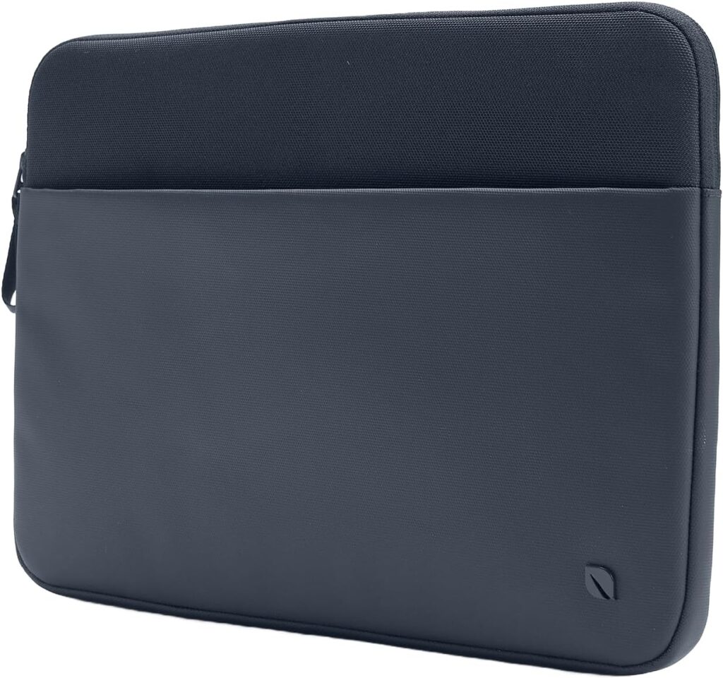 Incase A.R.C. Laptop Sleeve 14 Inch – MacBook Case with Faux Fur Lining, External Pocket – Fits MacBook Pro Air Lenovo Dell HP – Laptop Cover, Computer Case – Travel, Work, College – Navy