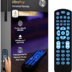 GE Backlit Universal Remote Control for Samsung, Vizio, LG, Sony, Sharp, Roku, Apple TV, RCA, Panasonic, Smart TV, Streaming Players, Blu-Ray, DVD, 4-Device, Black, 40081 Black, Backlit