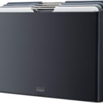 Joseph Joseph Folio 4-Piece Colour coded Cutting Board Set, Slimline case for organized Kitchen storage, Graphite