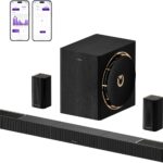 ULTIMEA Skywave X60 7.1.4ch Professional Wireless Surround Sound System for TV w/Dolby Atmos, 840W Sound Bar with 8″ Wireless Subwoofer, 28Hz Low Frequency, GaN Amplifier, 4K HDR Pass-Through
