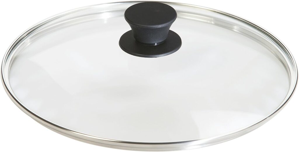Lodge Round Tempered Glass Lid – Versatile Glass Lid for 10.25 Inch Skillets, Pans, and Dutch Ovens – Dishwasher Safe and Oven Safe up to 400°- 10.25 Inch