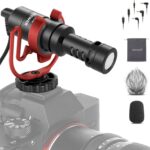 NEEWER Plug & Play Vlog Microphone for Camera, 20-20KHz Mini Supercardioid Mic Compatible with Sony Canon Nikon iPhone Samsung Android Tablet Mac with 3.5mm TRS USB C OTG Shock Mount Windscreen, VM10