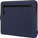 Incase Compact Laptop Sleeve with Flight Nylon – 16 Inch MacBook Pro and Laptop Case – Slim Computer Sleeve with Faux Fur Lining, Front Accessory Pocket with Zipper – Flight Navy