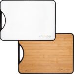 Totally Bamboo Poly-Boo Reversible Cutting Board – Dual-Sided with Bamboo & BPA-Free Poly Surfaces | 15″ x 11″ Meat & Vegetable Prep Board | Durable & Knife-Friendly